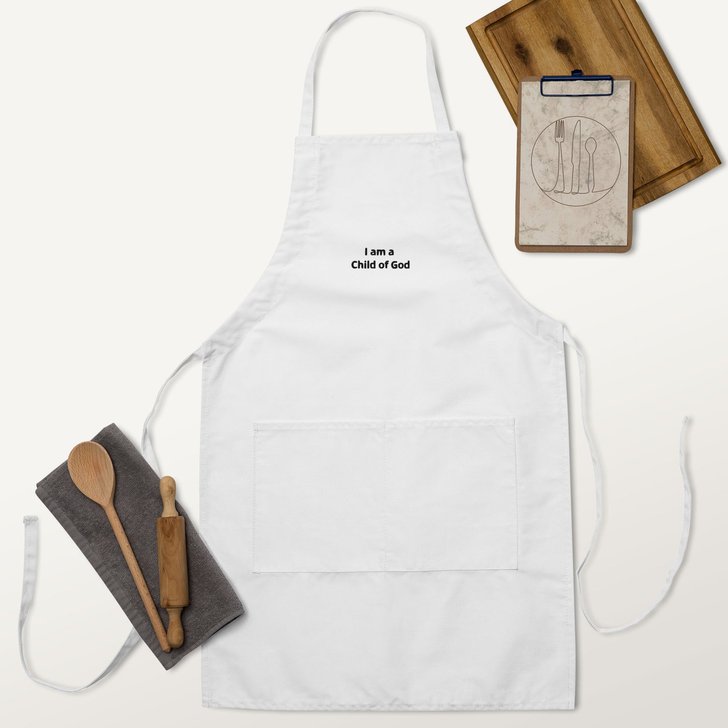 I am a Child of God - Embroidered Apron