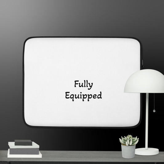 White Fully Equipped  Laptop Sleeve