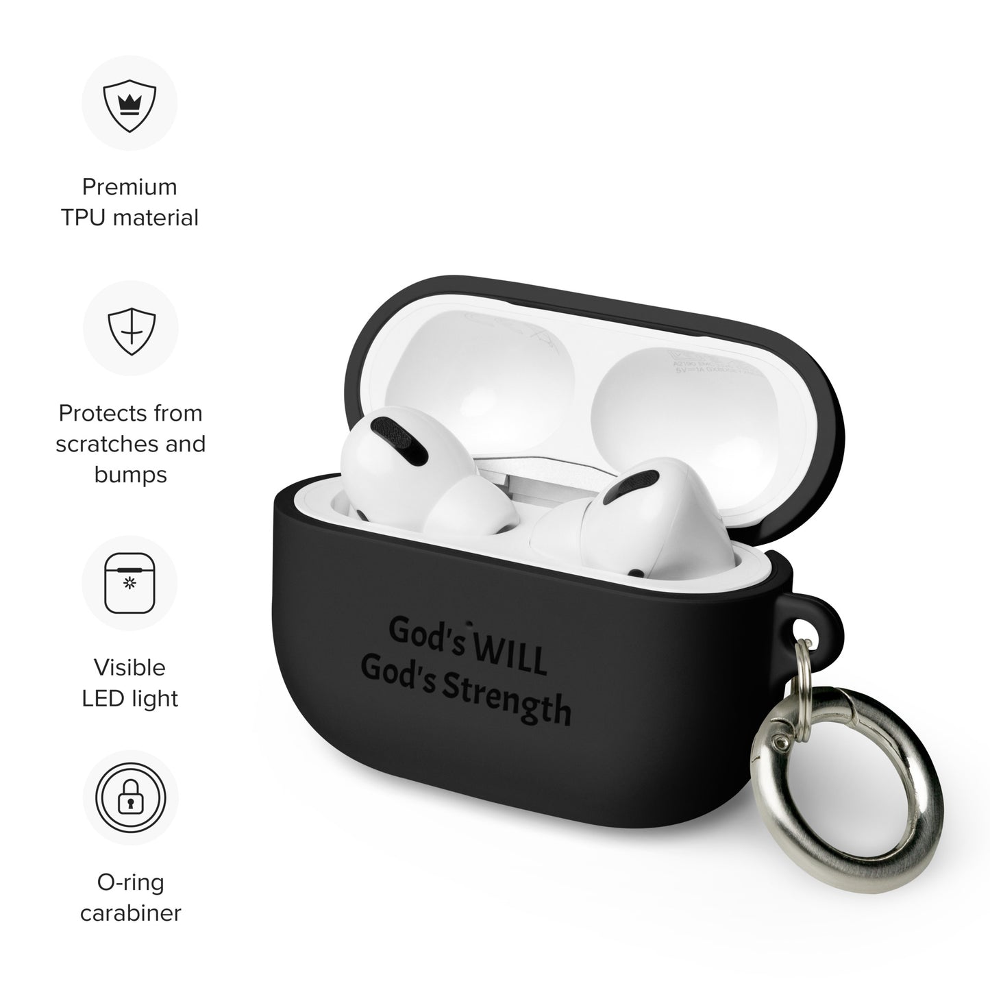 God's Will God's Strength - AirPods case