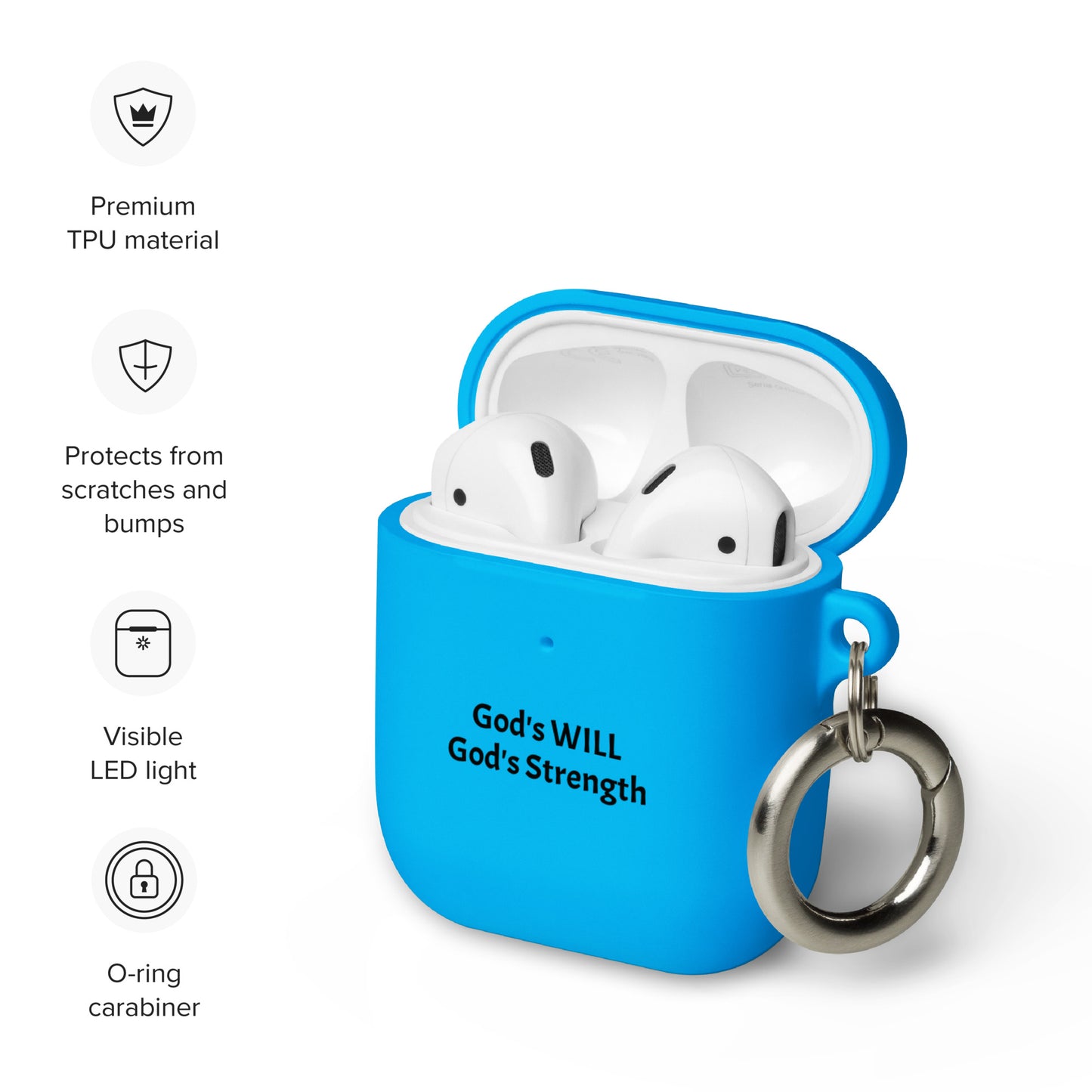 God's Will God's Strength - AirPods case