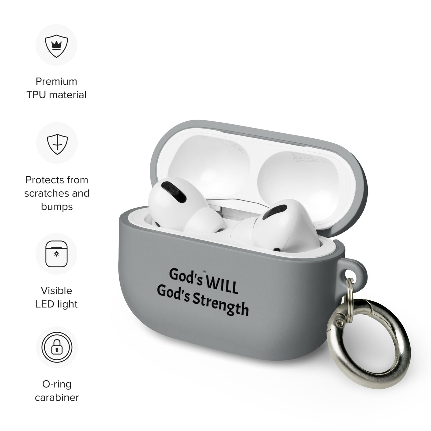 God's Will God's Strength - AirPods case