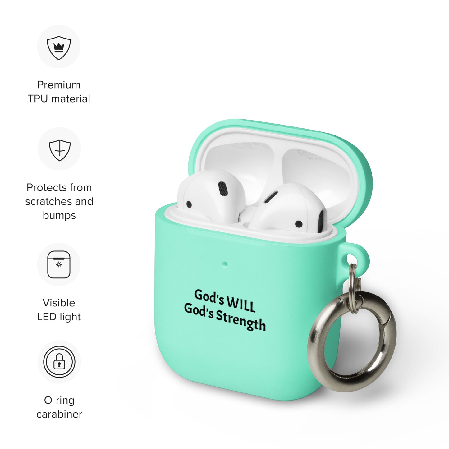 God's Will God's Strength - AirPods case