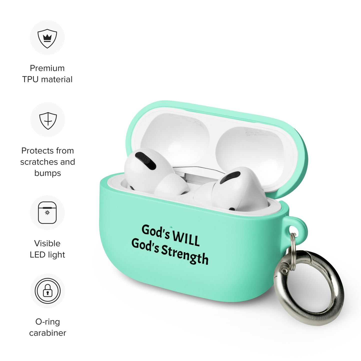 God's Will God's Strength - AirPods case