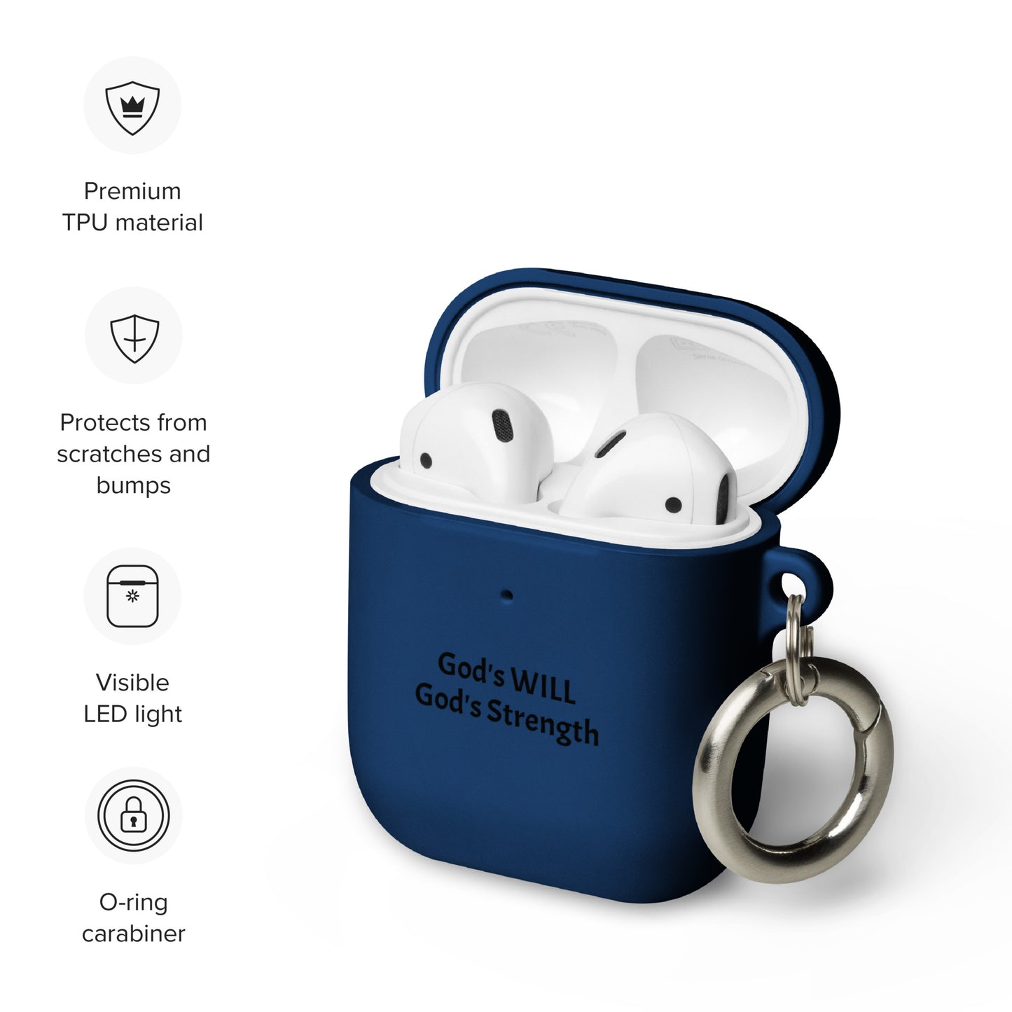 God's Will God's Strength - AirPods case