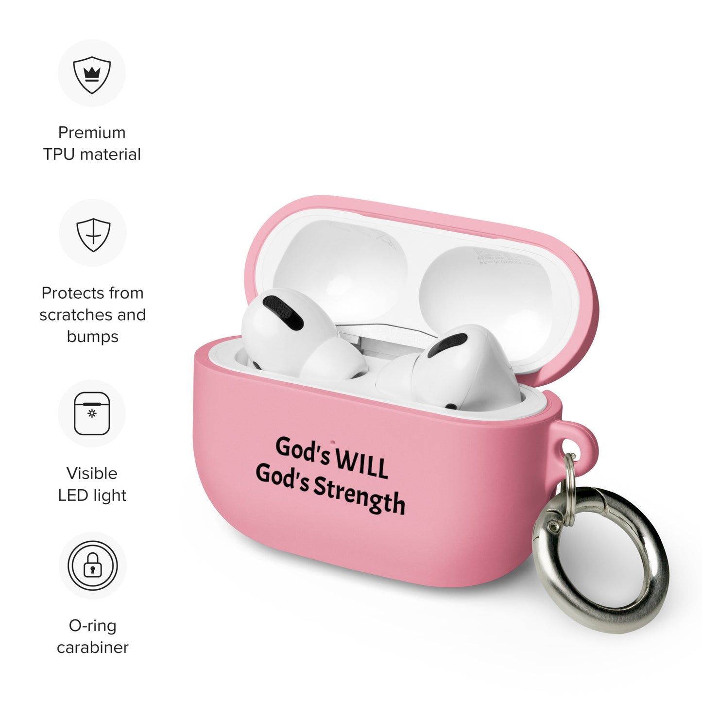 God's Will God's Strength - AirPods case