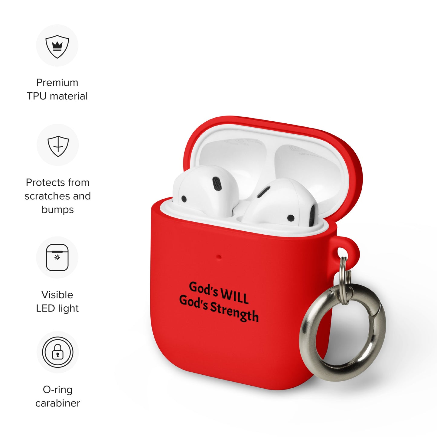 God's Will God's Strength - AirPods case