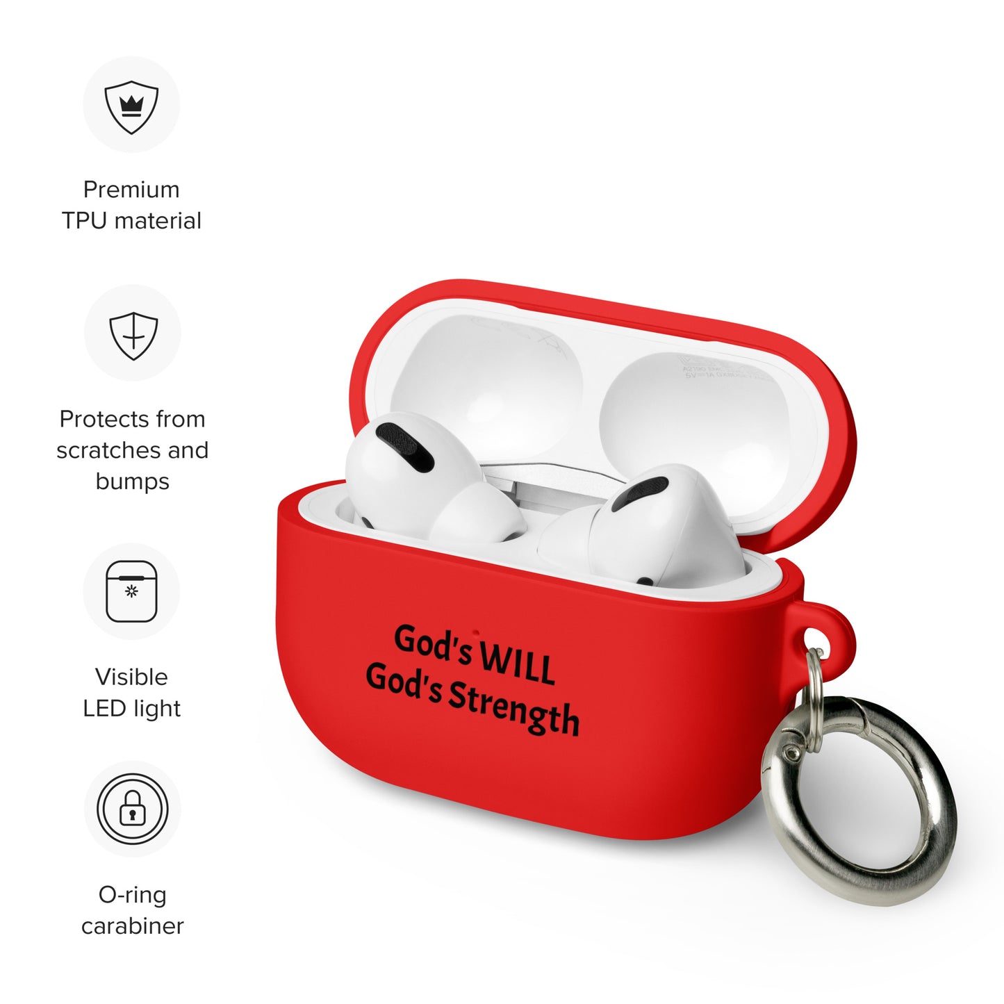 God's Will God's Strength - AirPods case