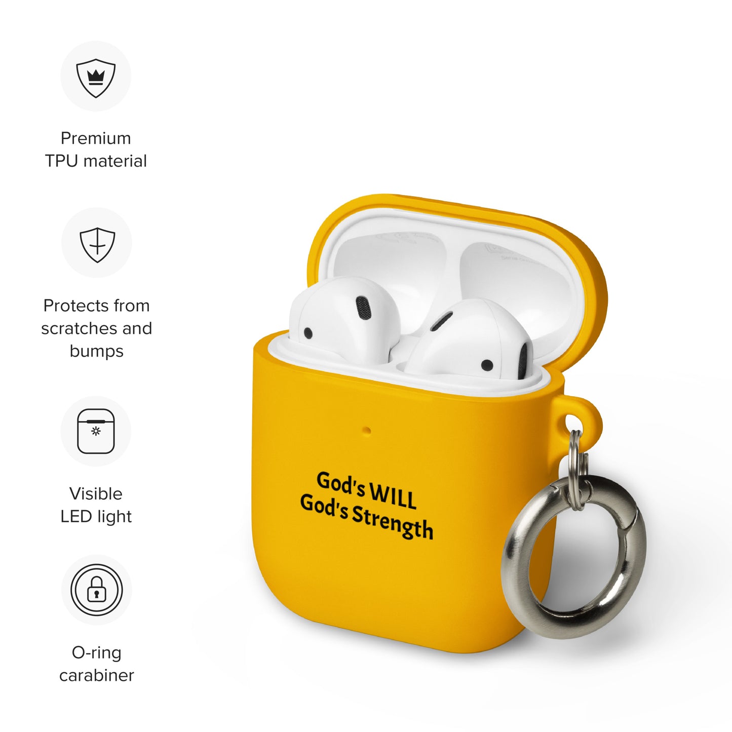 God's Will God's Strength - AirPods case