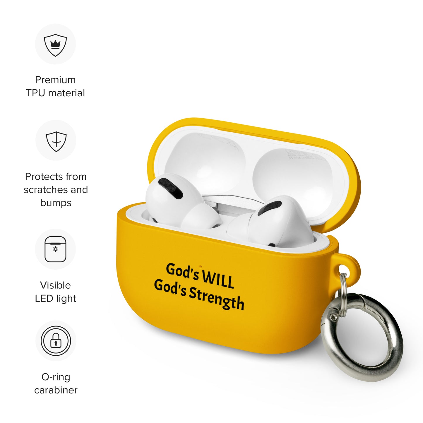 God's Will God's Strength - AirPods case