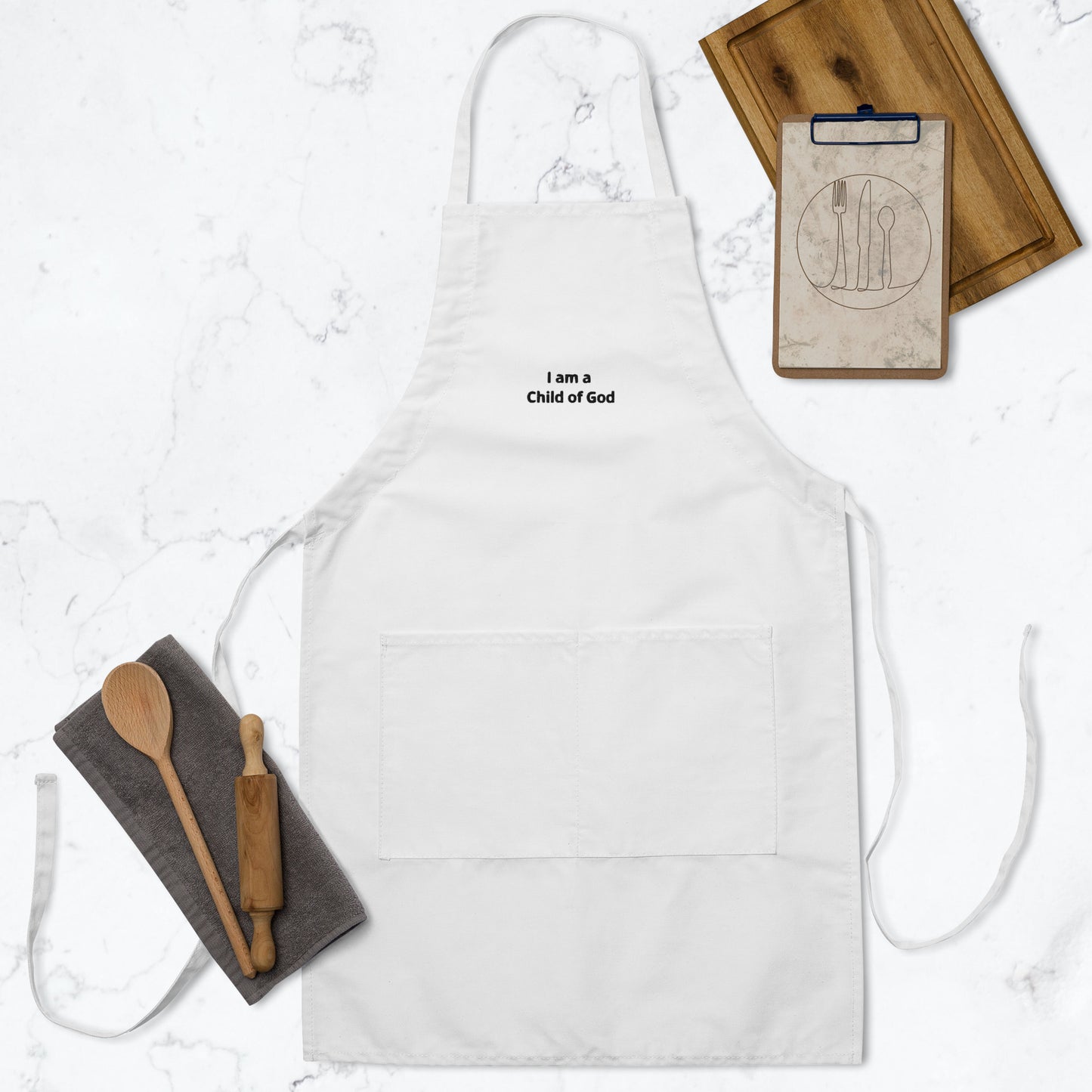 I am a Child of God - Embroidered Apron