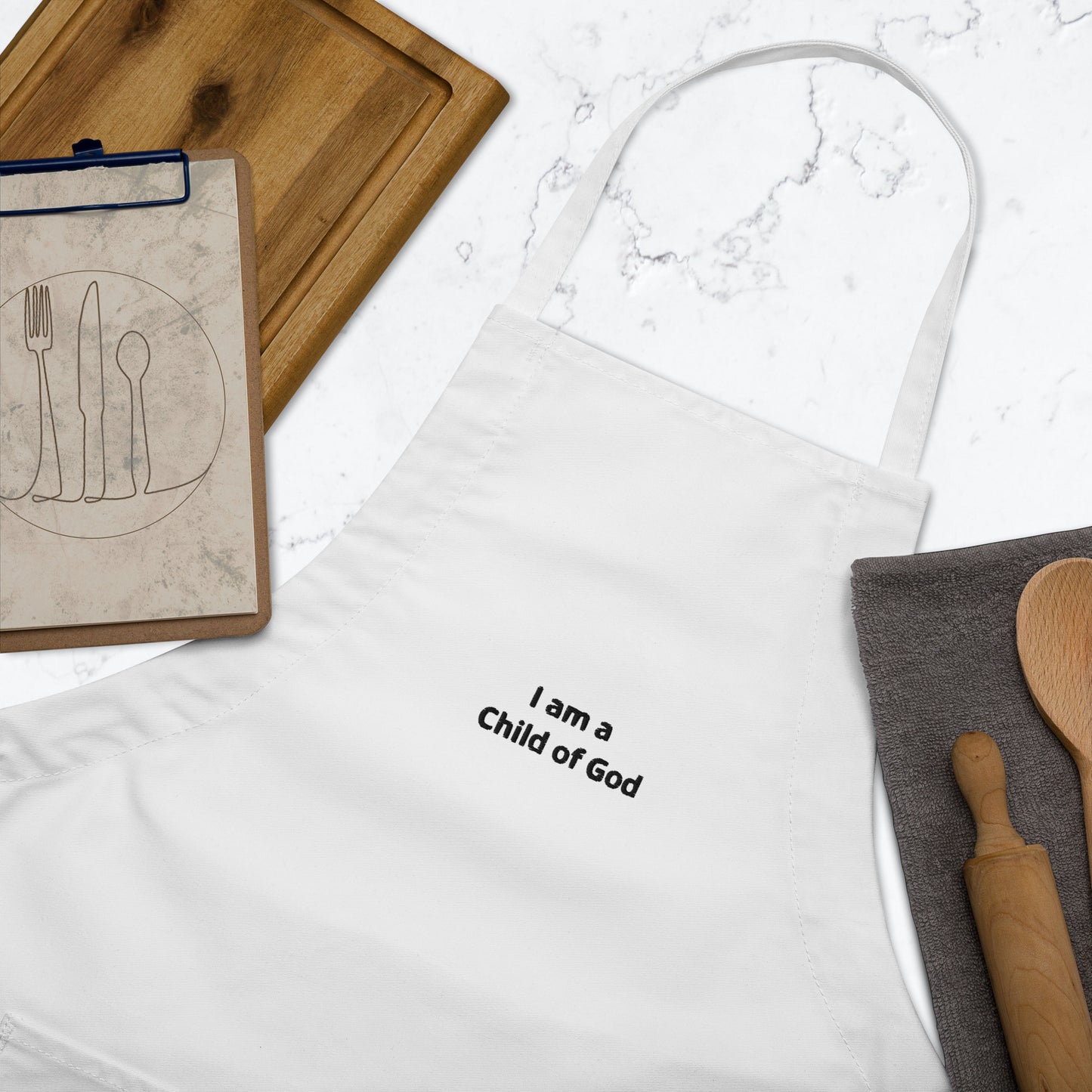 I am a Child of God - Embroidered Apron